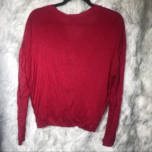 Urban Outfitters Sparkle & Fade Red Button Up Cardigan - Picture 5 of 8